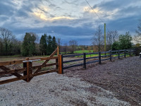 Charcoal Concrete Post and Rail Woodgrain